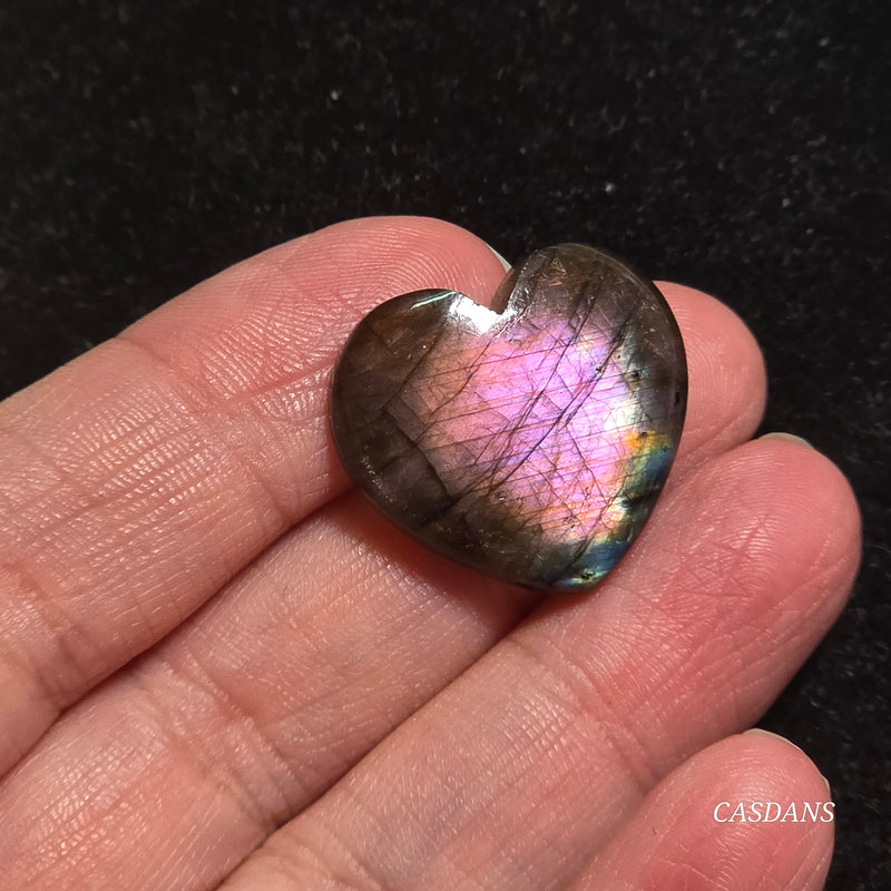 Labradorite Heart Cabochon