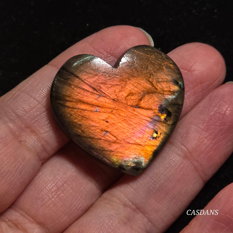 Labradorite Heart Cabochon