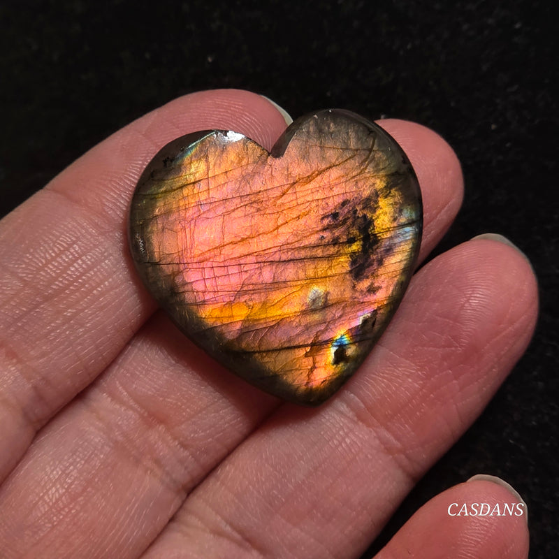 Labradorite Heart Cabochon