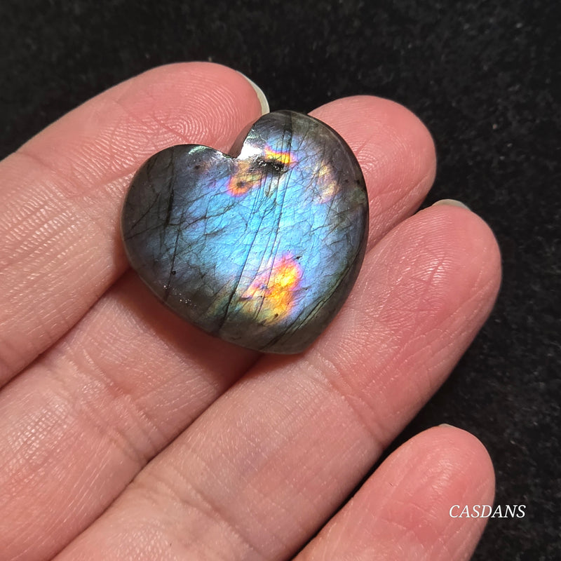 Labradorite Heart Cabochon