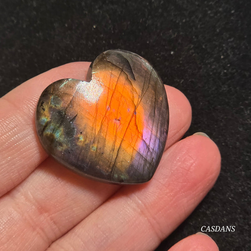 Labradorite Heart Cabochon