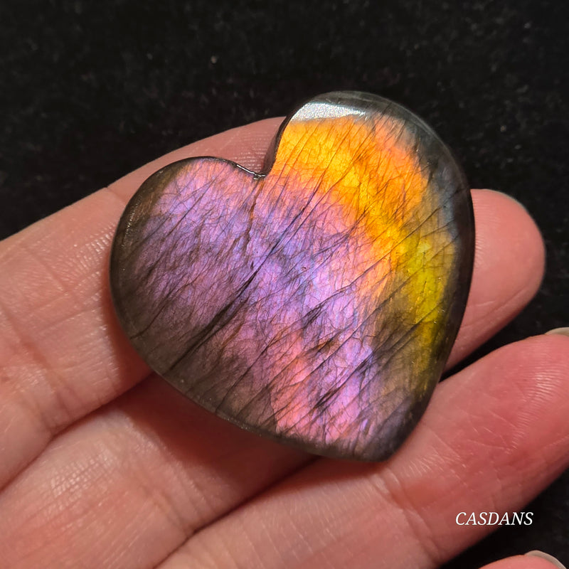 Labradorite Heart Cabochon
