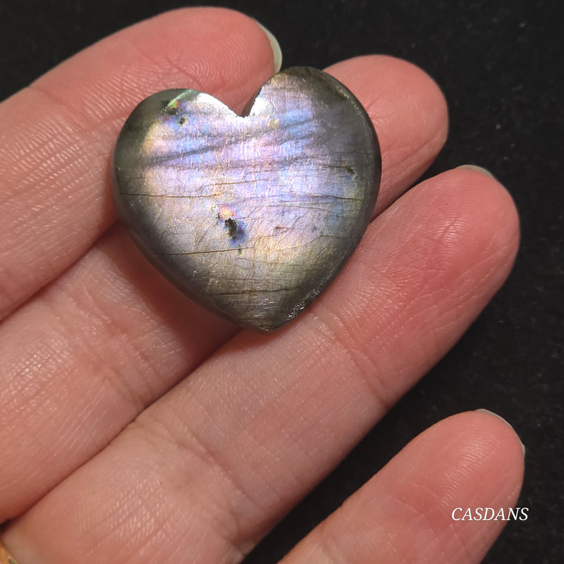 Labradorite Heart Cabochon