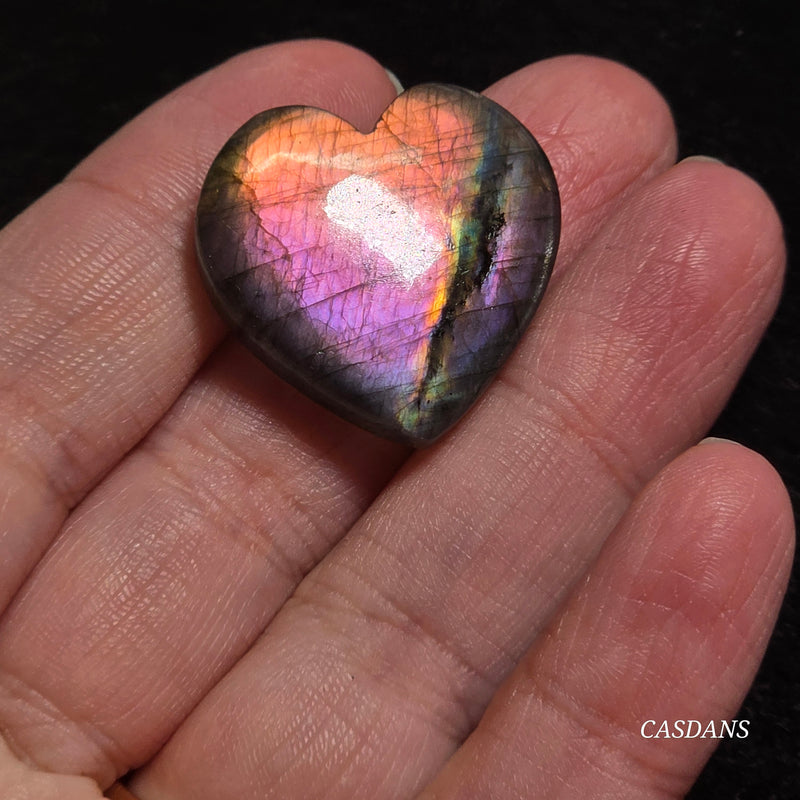 Labradorite Heart Cabochon
