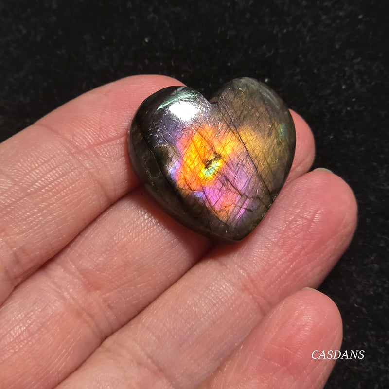 Labradorite Heart Cabochon