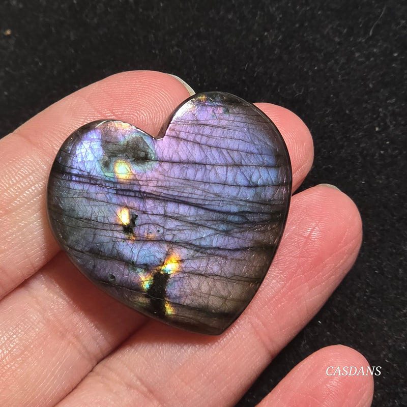 Labradorite Heart Cabochon