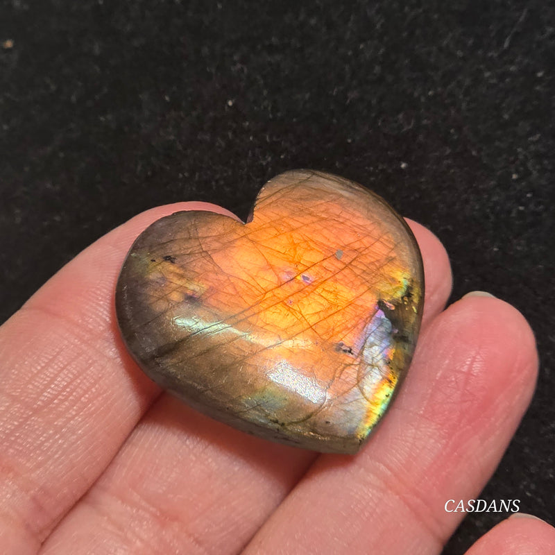 Labradorite Heart Cabochon