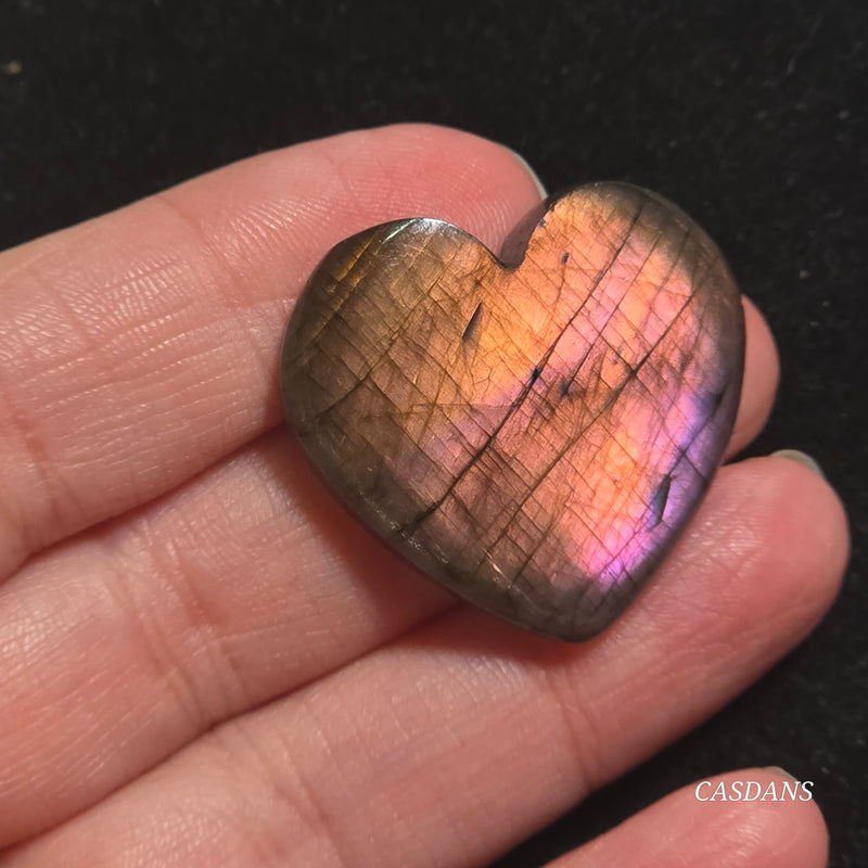 Labradorite Heart Cabochon