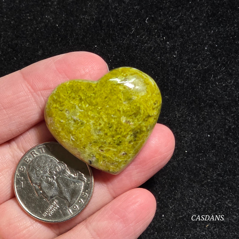 Green Opal Heart Cabochon
