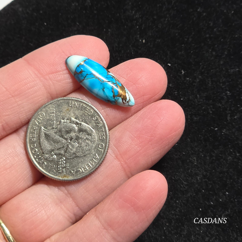 Blue Dahlia Composite Cabochon
