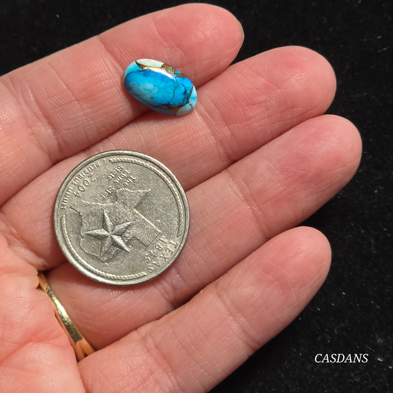 Blue Dahlia Composite Cabochon