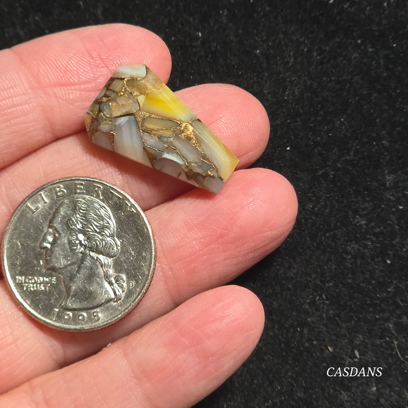 Dream Weaver Composite Cabochon (Contains Mother of Pearl and Abalone Shell)