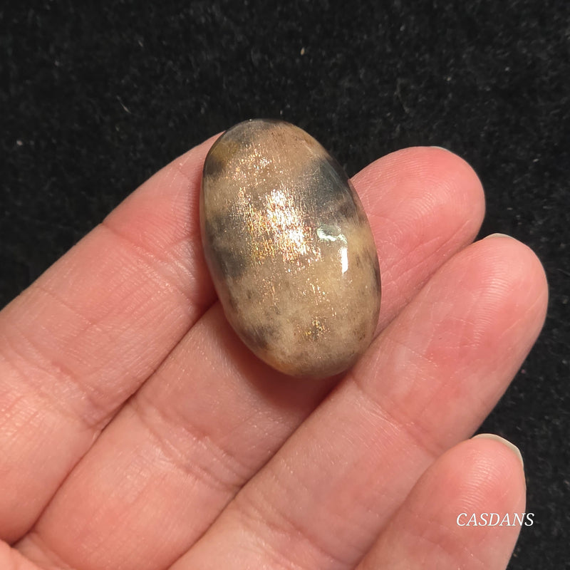 Black Sunstone Cabochon