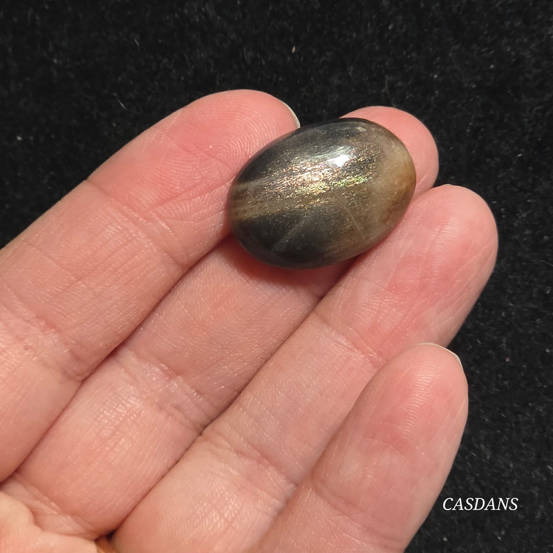 Black Sunstone Cabochon
