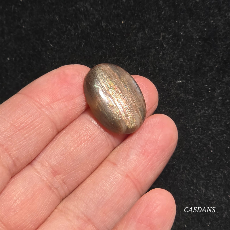 Black Sunstone Cabochon