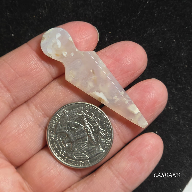 Plume Agate Kunai Cabochon