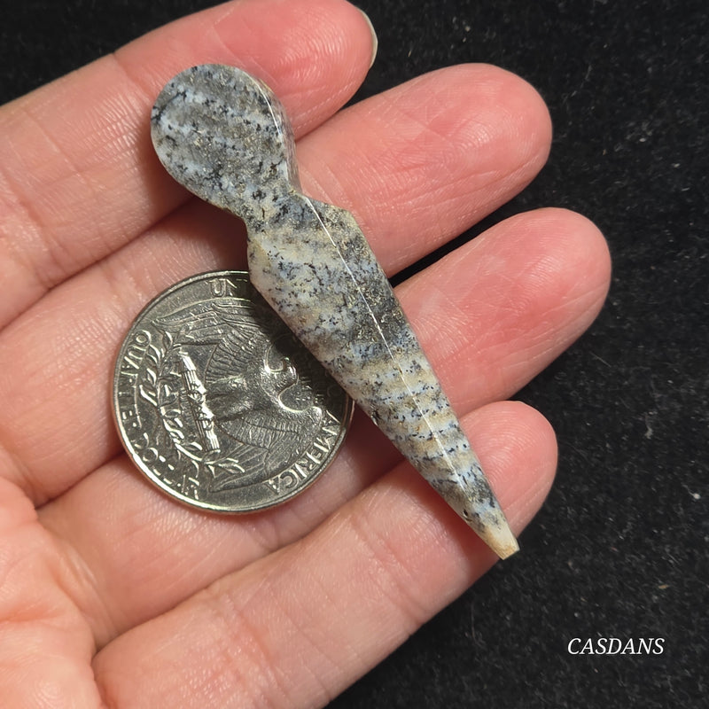 Dendritic Agate Kunai Cabochon