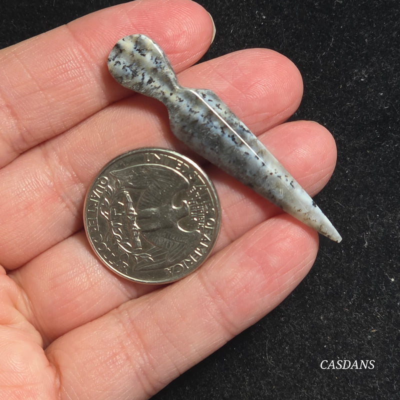 Dendritic Agate Kunai Cabochon