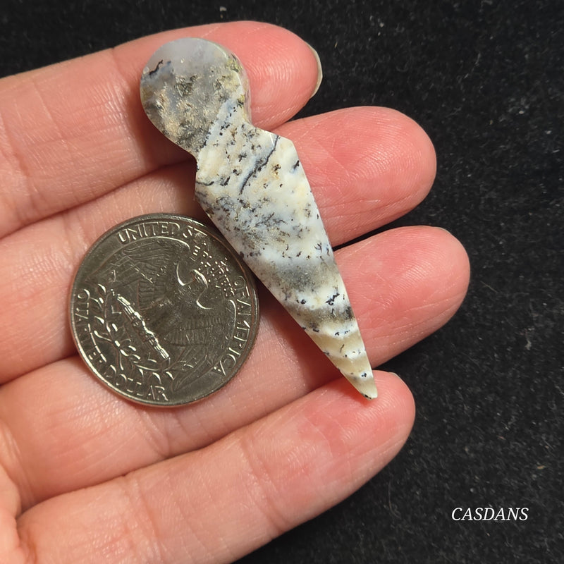 Dendritic Agate Kunai Cabochon