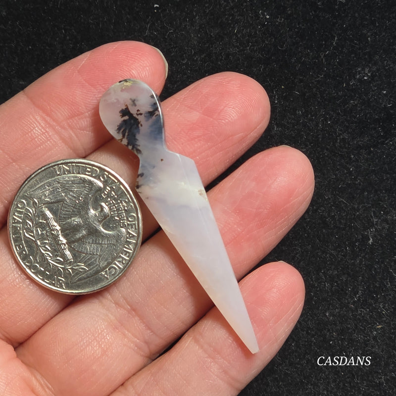 Dendritic Agate Kunai Cabochon