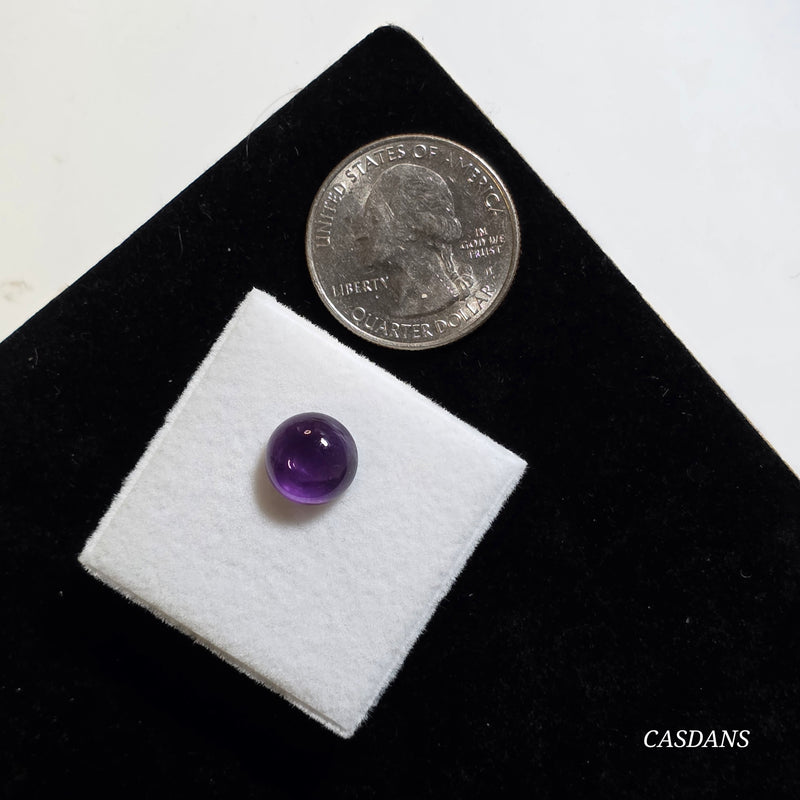 Amethyst 10mm Round Cabochon - Calibrated