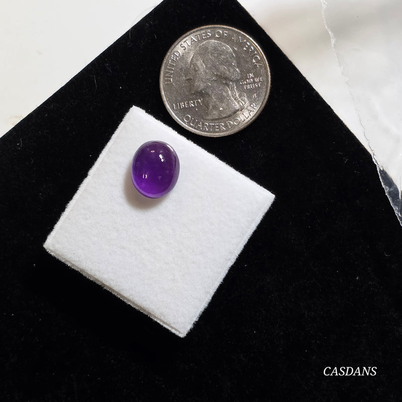 Amethyst 10x12mm Oval Cabochon - Calibrated