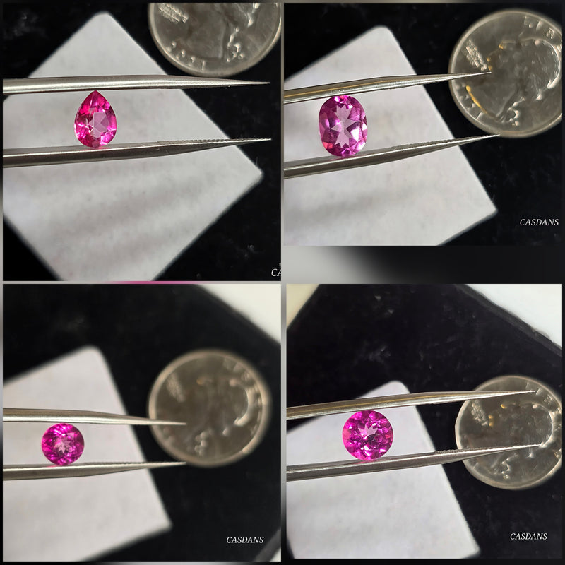 Pink Topaz Facet (Coated) - Calibrated