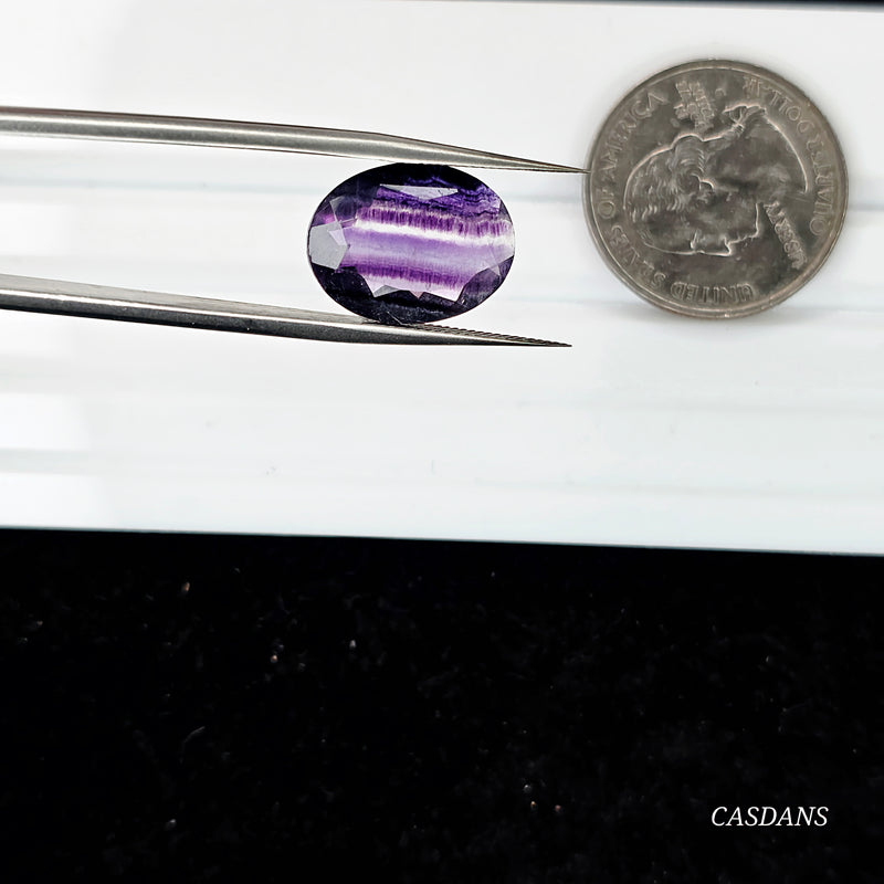 Rainbow Fluorite 12x16mm Oval Facet