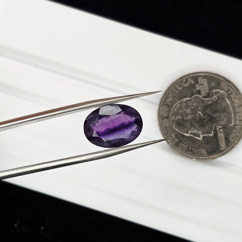 Rainbow Fluorite 10x14mm Oval Facet
