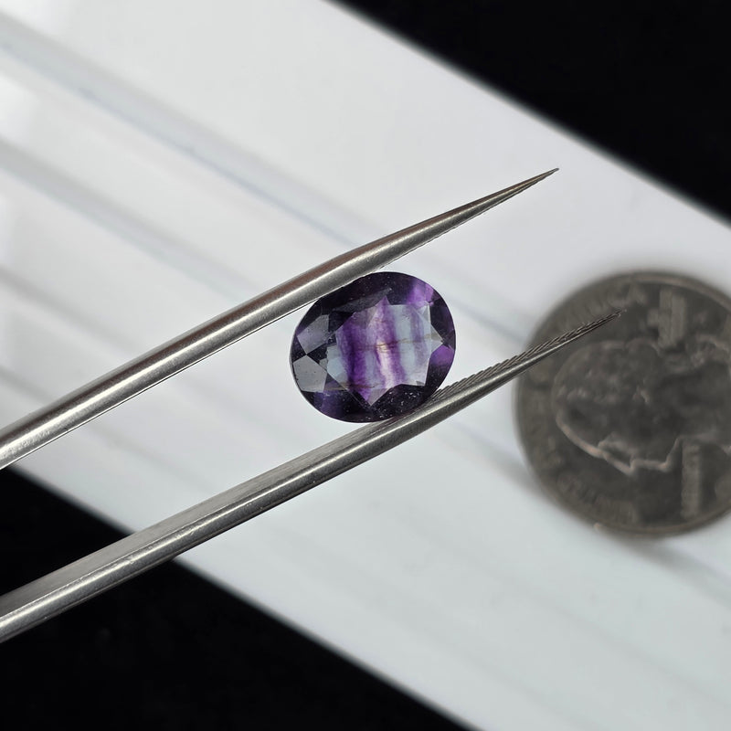 Rainbow Fluorite 10x12mm Oval Facet