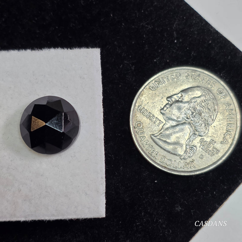 Black Onyx  12mm Round Rosecut Cabochon