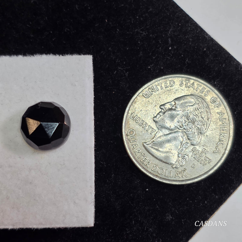 Black Onyx  10mm Round Rosecut Cabochon