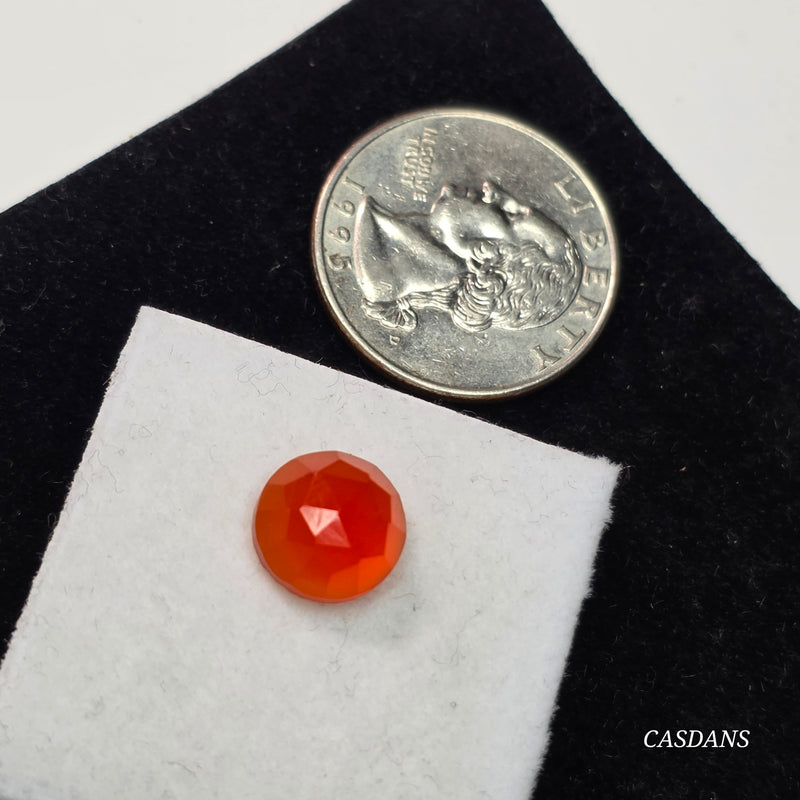 Orange Onyx 10mm Round Rosecut Cabochon