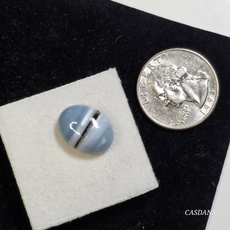 Blue Opal 12x16mm Oval Cabochon (With Stripes)
