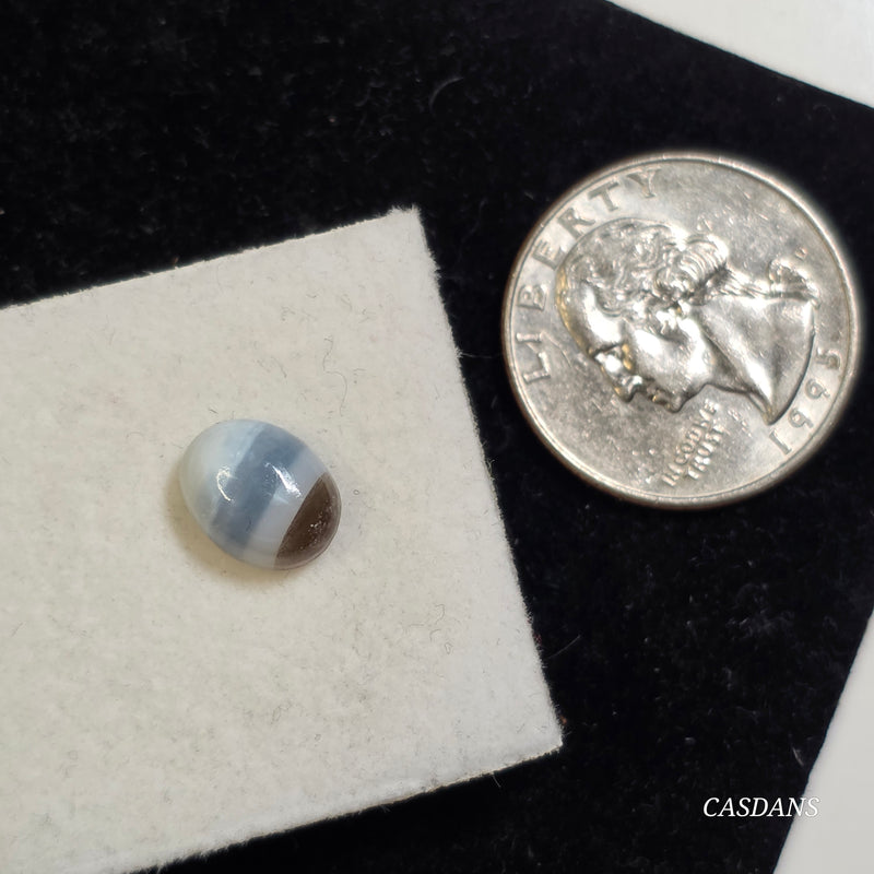 Blue Opal 8x10mm Oval Cabochon (With Stripes)