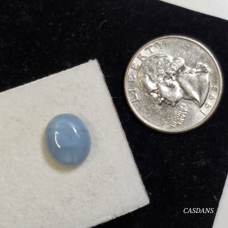 Blue Opal 10x12mm Oval Cabochon (Mostly Blue)