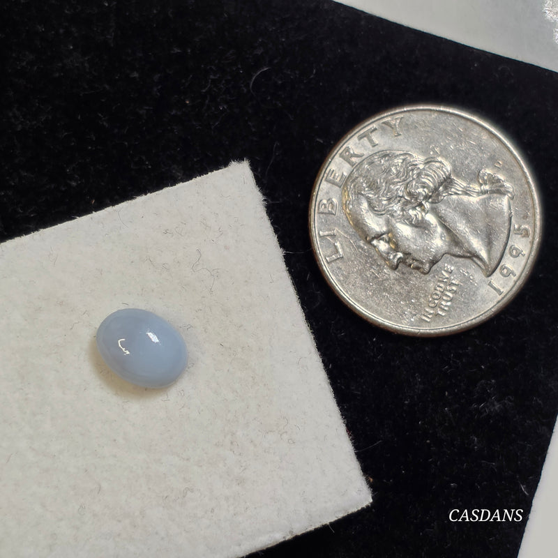 Blue Opal 7x9mm Oval Cabochon (Mostly Blue)