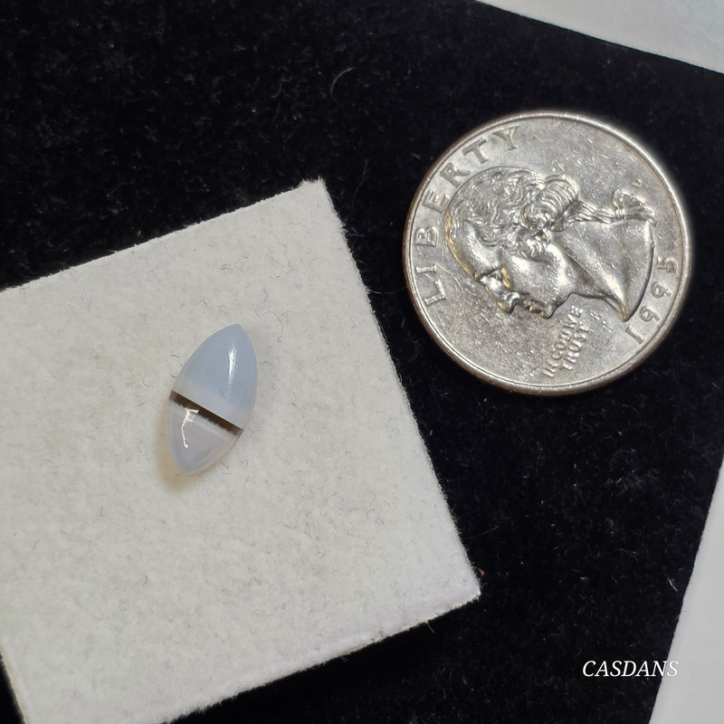 Blue Opal 6x12mm Marquis Cabochon (With Stripes)