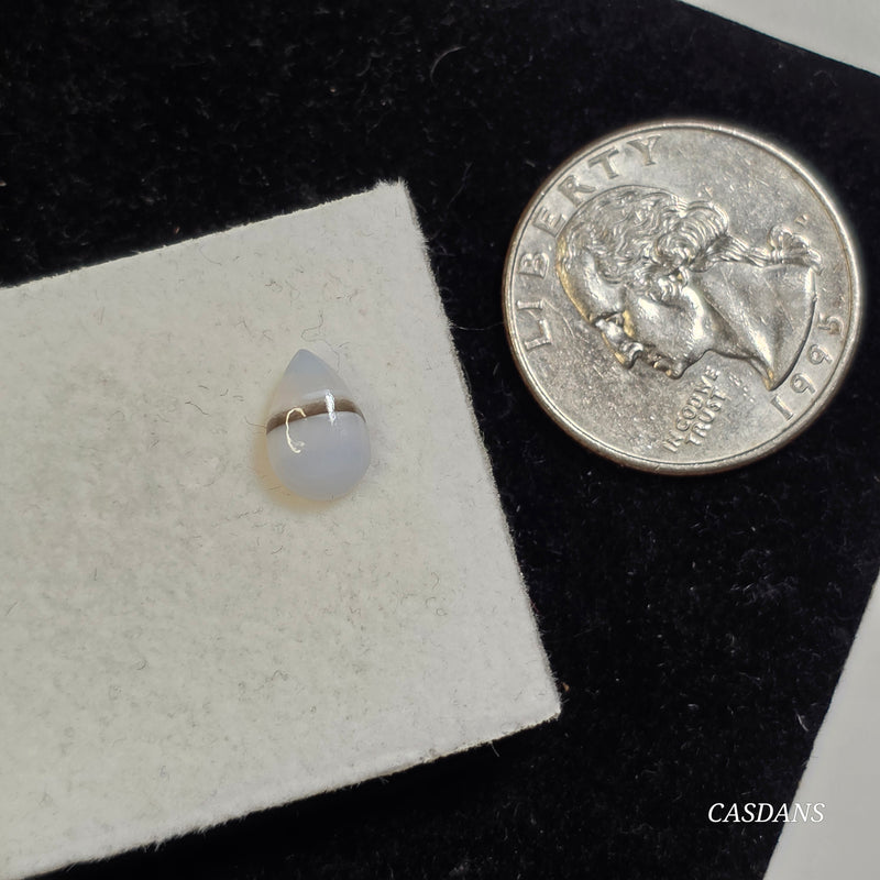 Blue Opal 6x9mm Pear Cabochon (With Stripes)