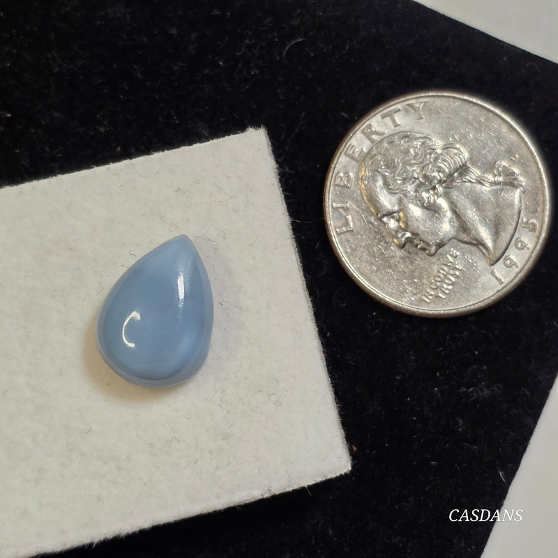Blue Opal 11x15mm Pear Cabochon (Mostly Blue)