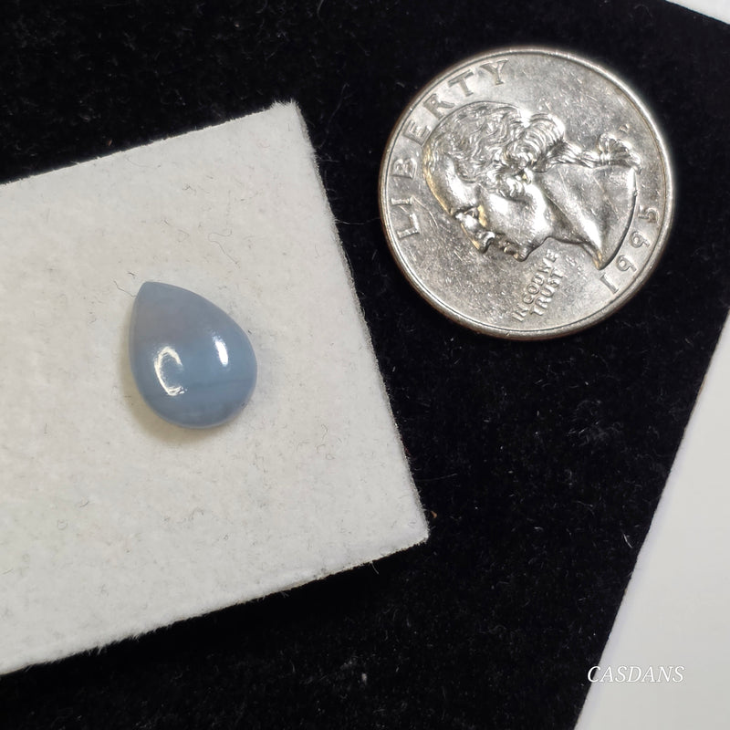Blue Opal 9x12mm Pear Cabochon (Mostly Blue)