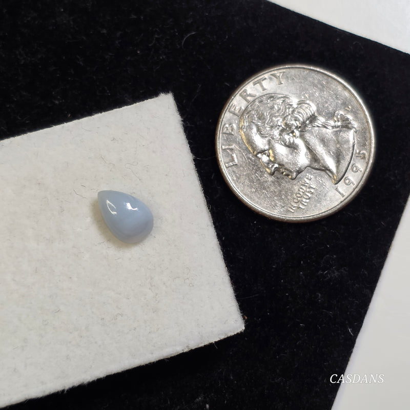Blue Opal 6x9mm Pear Cabochon (Mostly Blue)