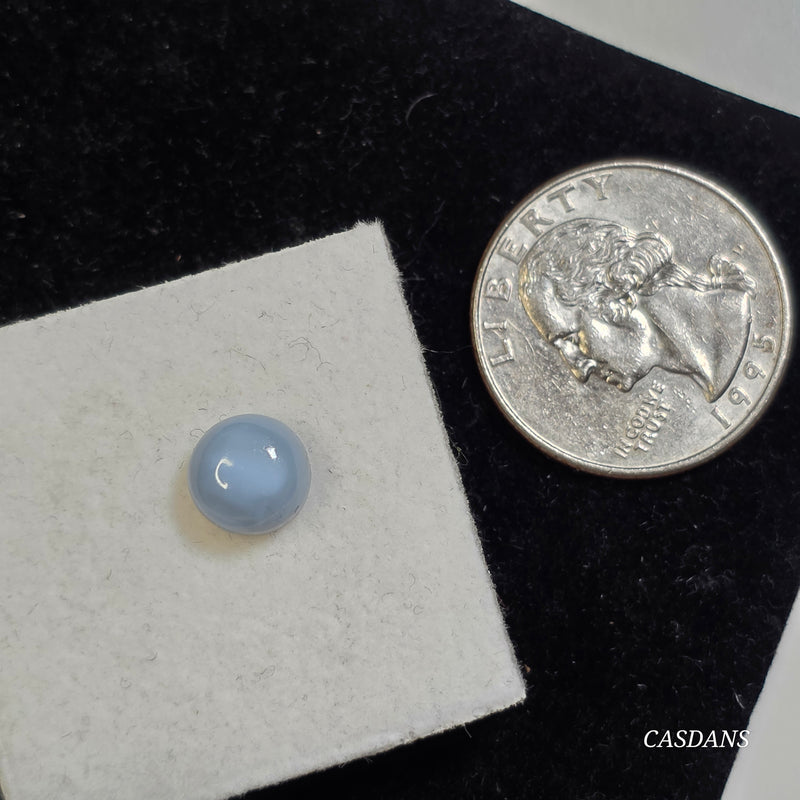 Blue Opal 8mm Round Cabochon (Mostly Blue)