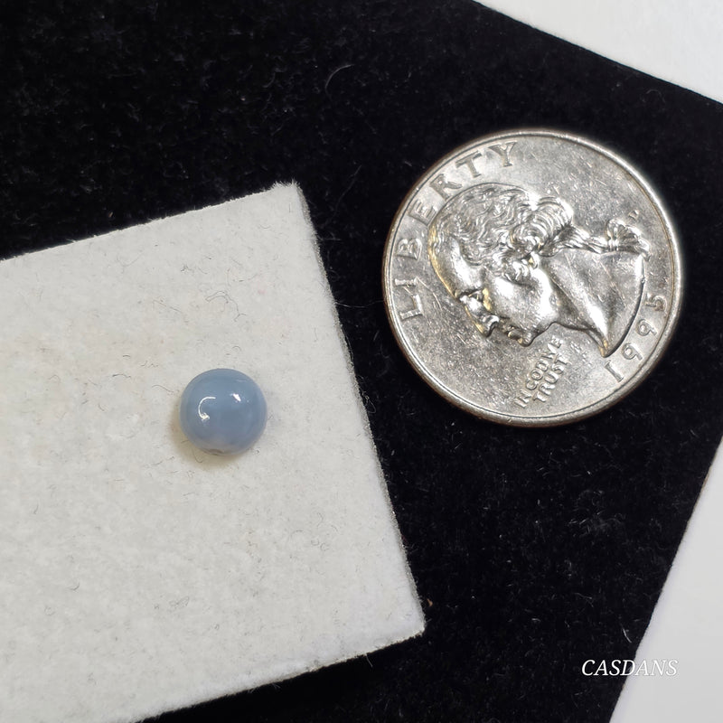 Blue Opal 6mm Round Cabochon (Mostly Blue)