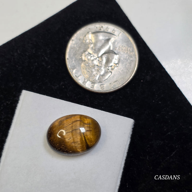 Tiger's Eye 12x16mm Oval Cabochon
