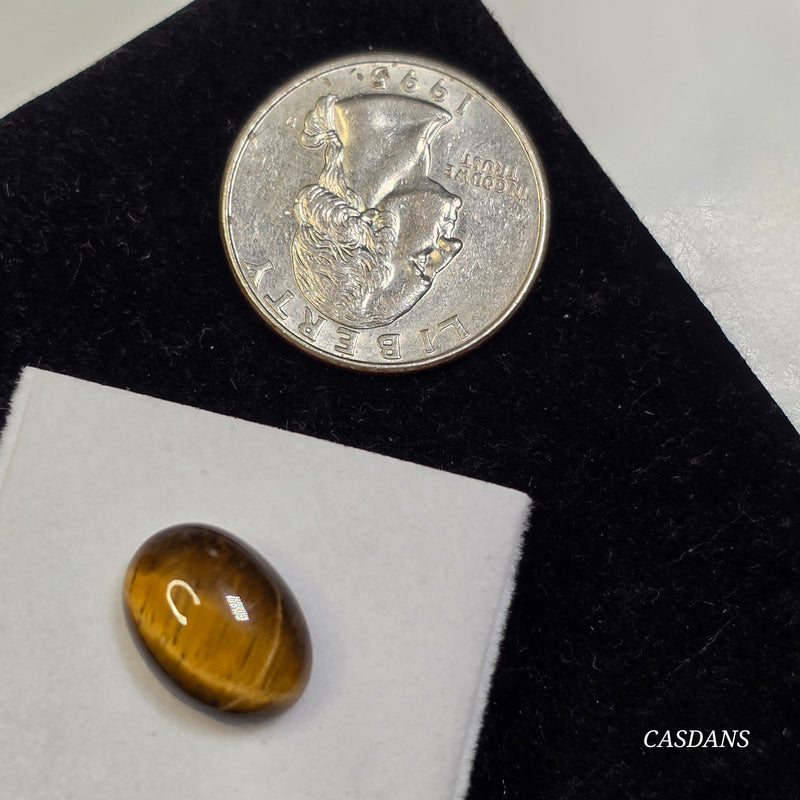 Tiger's Eye 10x14mm Oval Cabochon