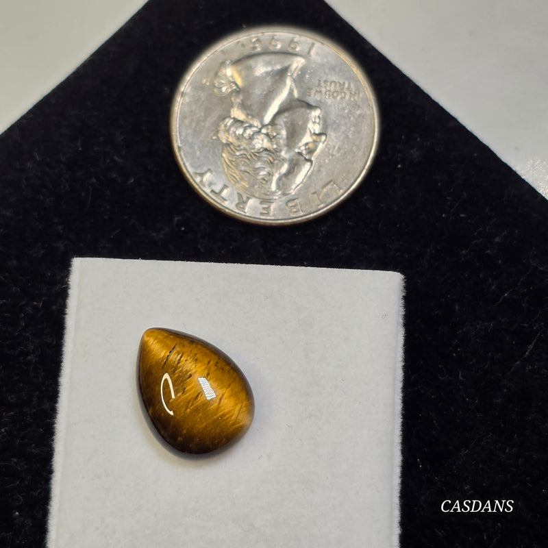 Tiger's Eye 11x15mm Pear Cabochon