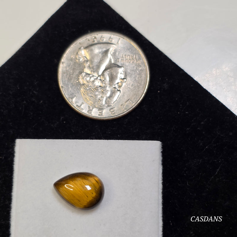 Tiger's Eye 9x12mm Pear Cabochon