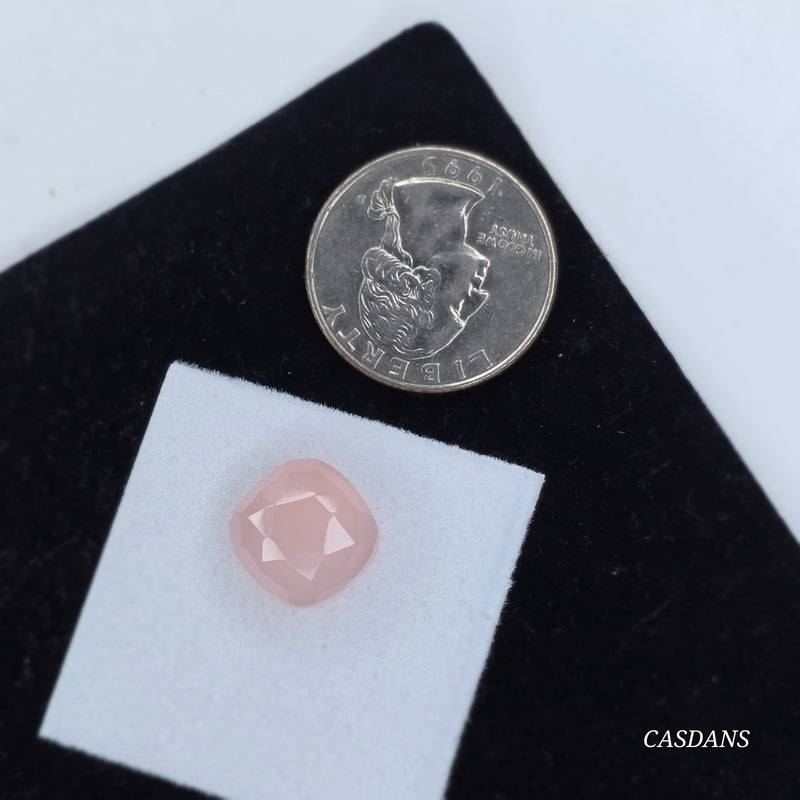 Pink Onyx 12mm Cushion Rosecut Cabochon