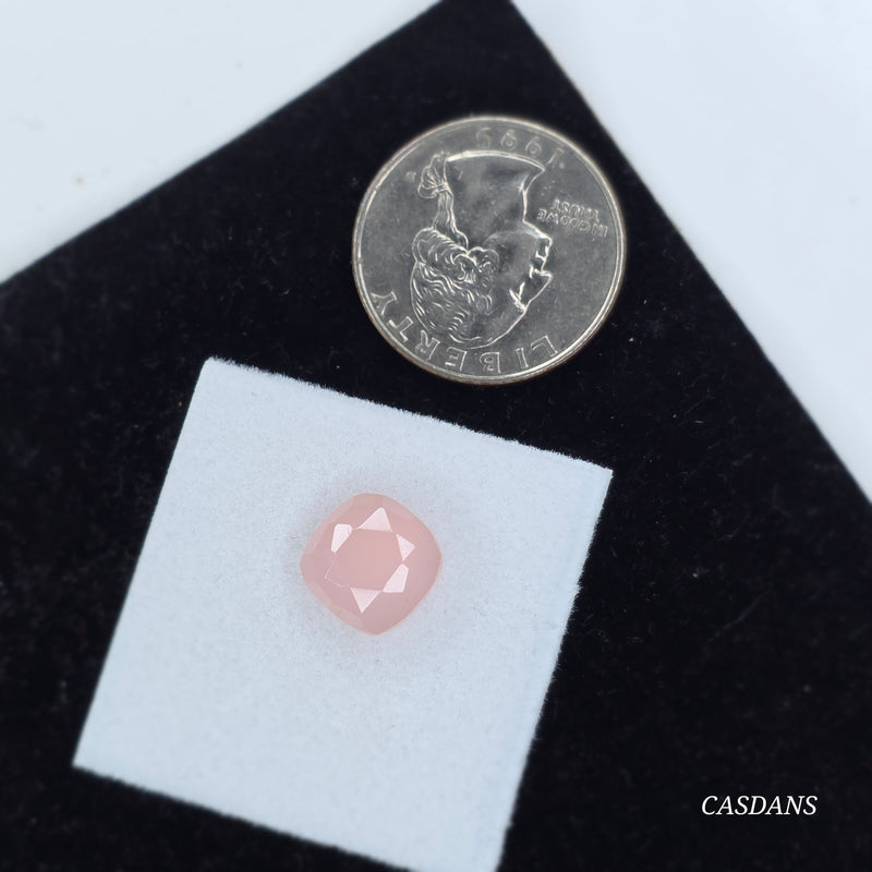 Pink Onyx 10mm Cushion Rosecut Cabochon